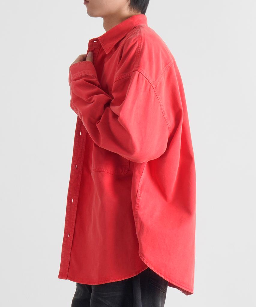 Beoteunseoul Bio-Washed Cotton Pocket Shirt (3 Colors)