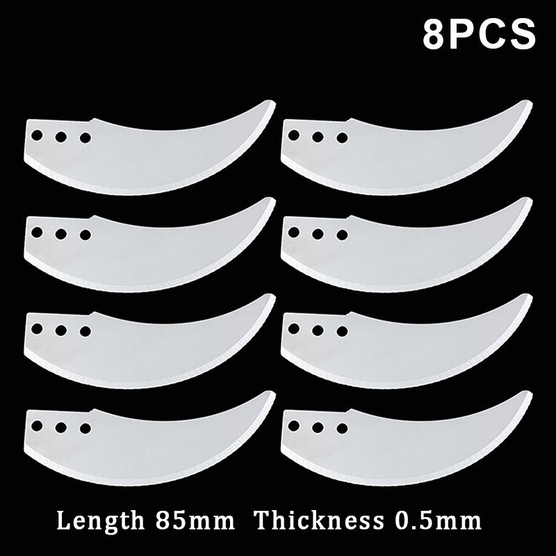 4/8Pcs 85Mm Agricultural Chopper Blade Breeding Chicken Duck And Pig Feed Fruit And Vegetable Cutting Machine Farm Cutter Grass