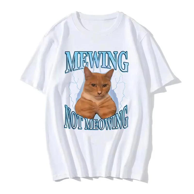 

Женская футболка 90-х годов Корейская версия Футболка с принтом группы мультяшных кошек Повседневная футболка с коротким рукавом Парная футболка Забавная кошка Уличная одежда 4XL