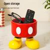 High Appearance Coffee Table with Remote, Key, and Mickey Figurine Desktop Storage