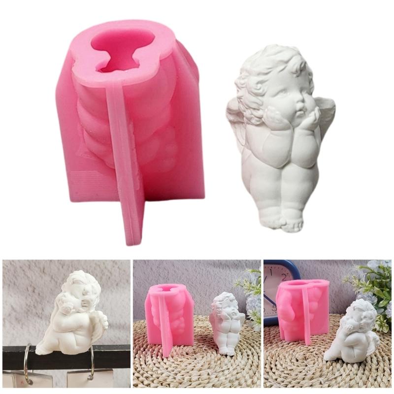 Little Baby Statue Silicone Candle Molds for Handmade Candle Soap Epoxy Resin Silicone Molds for Art Craft Project