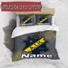 3pcs Duvet Cover Set (1*Duvet Cover + 2*Pillowcase, Without Core), Custom Name AIK Fotboll Pattern Bedding Set, Home Bedroom Decor Gift