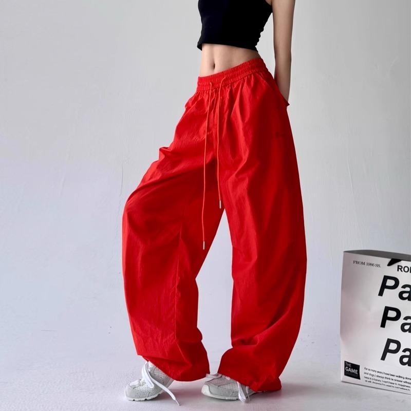 Overalls Women's New Loose Dopamine Hiphop Pants Pleated Wide-leg Casual Sweatpants