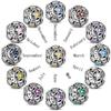 Lucky Copper Craft Birthday Zodiac Series Colorful Shining Zircon Lucky Beads Charms 3Mm Diy Exquisite Jewelry Making
