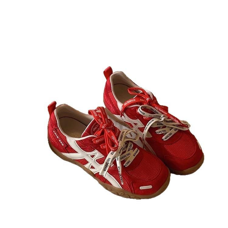 2025 Summer New Mesh Breathable Thick-soled Dad Shoes Women's Soft-soled Inner Height Increase Versatile Casual Sports Forrest Gump Shoes