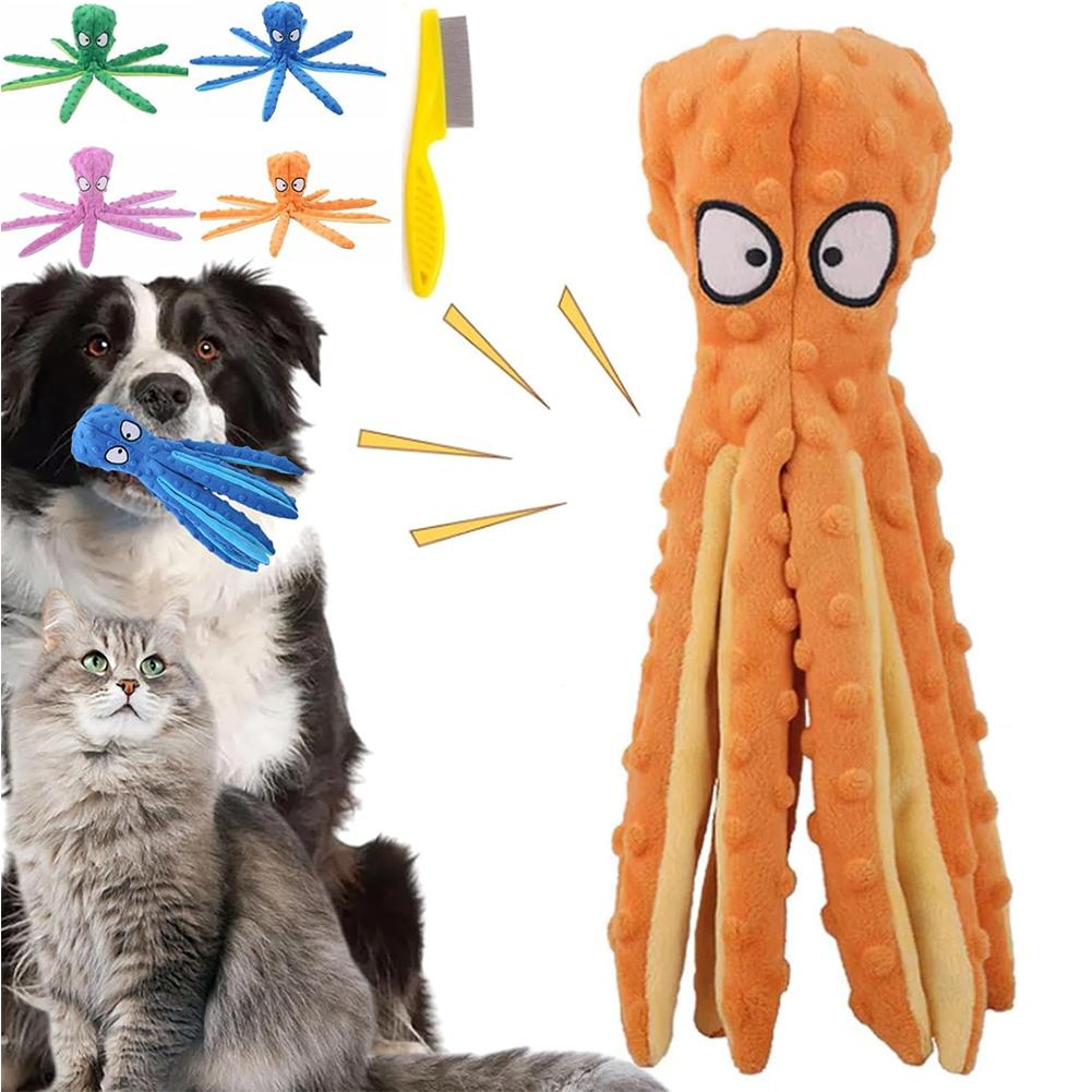 Pet  Dog Toy Voice Octopus Shell Puzzle Toy Bite Resistant Interactive Pet Dog Teeth Cleaning Chew Toy Pet Supplies