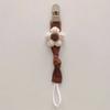 Cute Flower Dummy Nipple Holder Plastic Embroidery Pacifier Clips Baby Pacifier Chain  Children