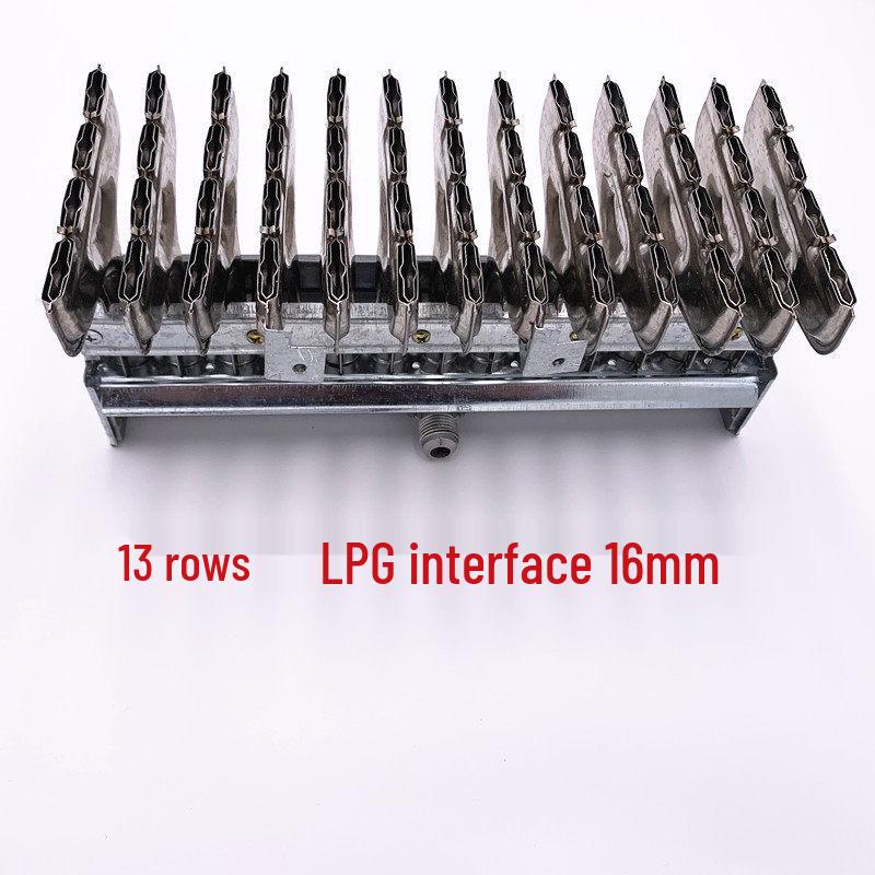 Luxury Commercial Gas Rice Steamer Cart with 13 Burners and Flameout Protection