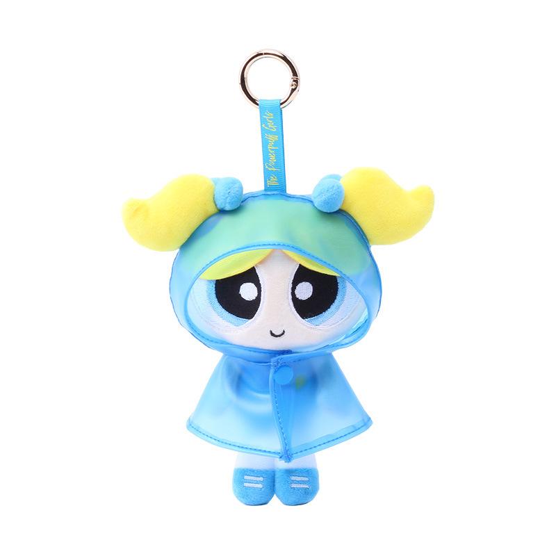 Portachiavi Peluche Powerpuff Girls - Ciondolo Carino Cartone Animato Bubbles Regalo di Compleanno