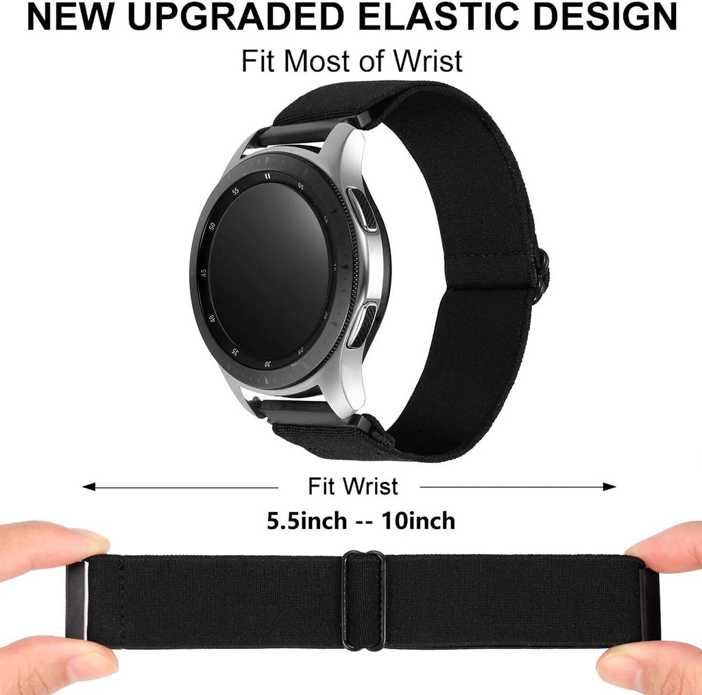 20mm 22mm Watch Straps For Samsung Galaxy Watch 7 5 pro 6 4 classic Adjustable Elastic bracelet Huawei watch GT 4 3 6 5 pro band