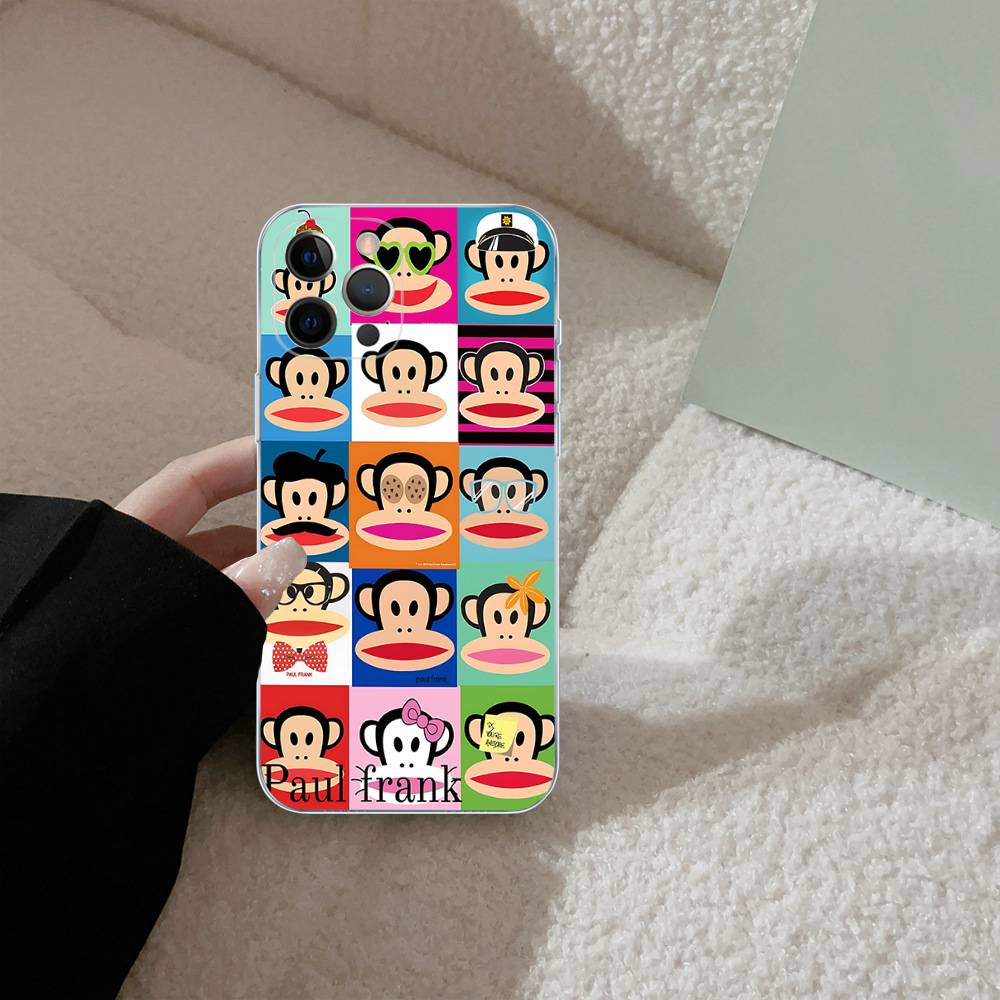 Fashion Logo P-Paul F-Frank For IPhone 17 16 15 14 13 12 Mini 11 Pro Max Transparent Case