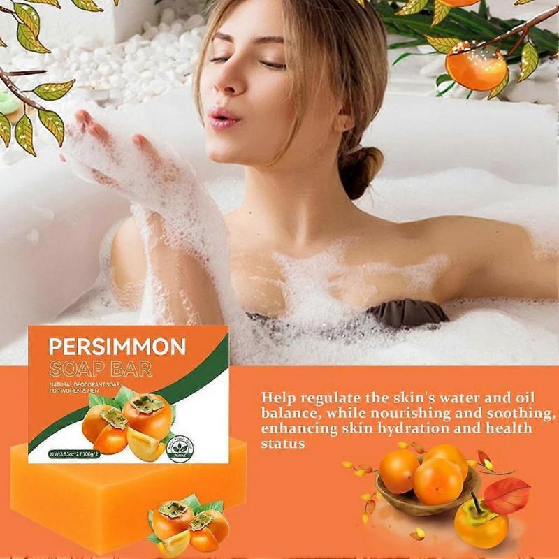 Persimmon Soap Bar For Old People Smell, Natural Body Odor Control Bar Soap