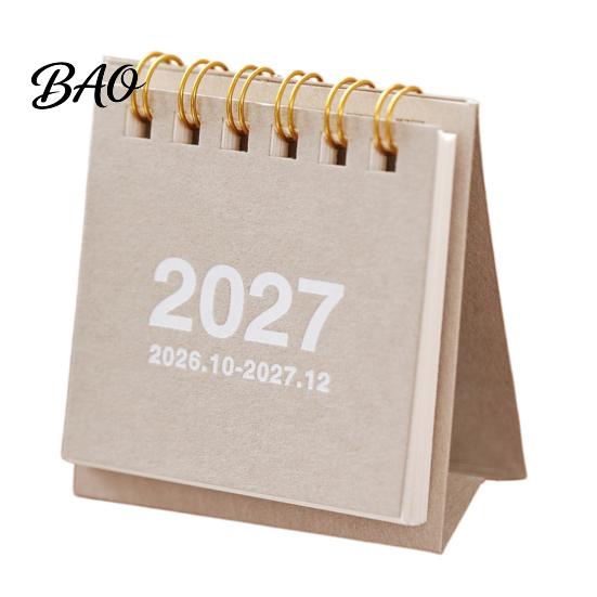 Practical Gift for Students Professionals Mini Desk Calendar 2026-2027, Oct 2026 to Dec 2027 Standing Flip Small Portable Desktop Ornament Calendar,