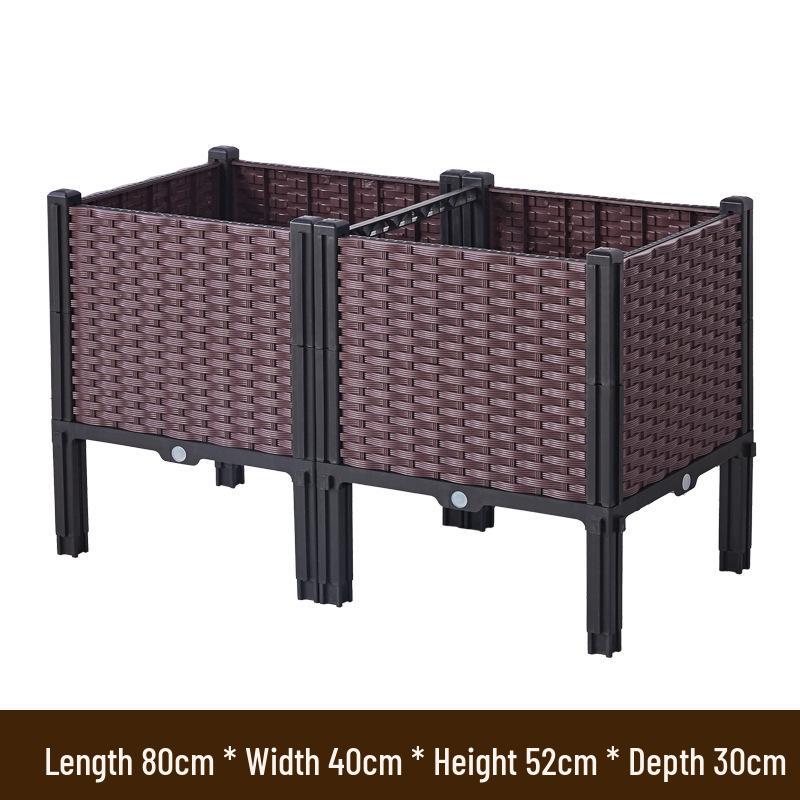 Multi-layer Space-saving Rectangular Planter Box for Indoor/Outdoor Vegetable Gardening