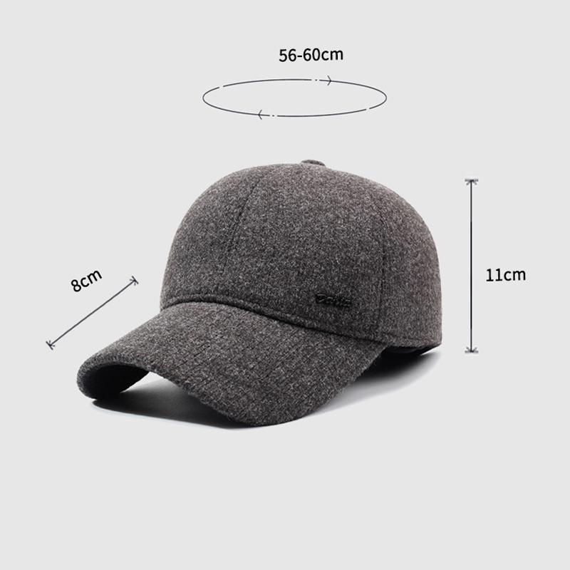 Autumn Winter Middle-Aged and Elderly Warm Cap Outdoor Cold Ear Protection Baseball Cap Men Sunshade Sunscreen Cap