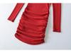 Hot Girl Slim Fit Ruched Bodycon Mini Dress - Spring 2026