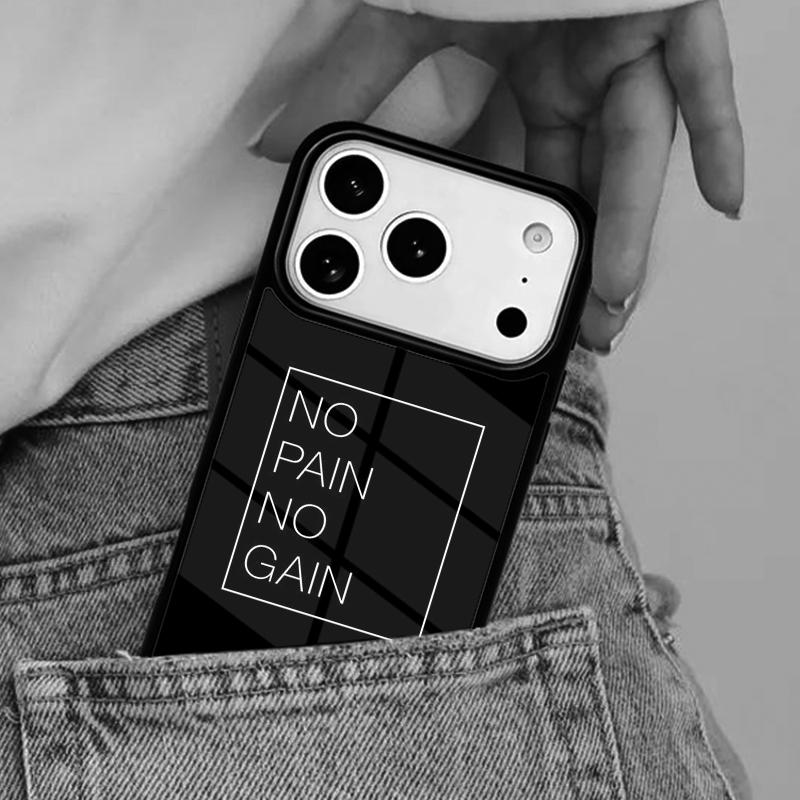 No pain no gain Phone Case for iPhone 17ProMax 12 13 14 15 16e 17 Pro Max Plus Air Cover