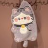 Zhaocai Cat Series Hand Towel Hanging Cute Cartoon Strong Absorbent Quick Drying Small Square Towel Without Shedding Hair, Thick Coral Fleece