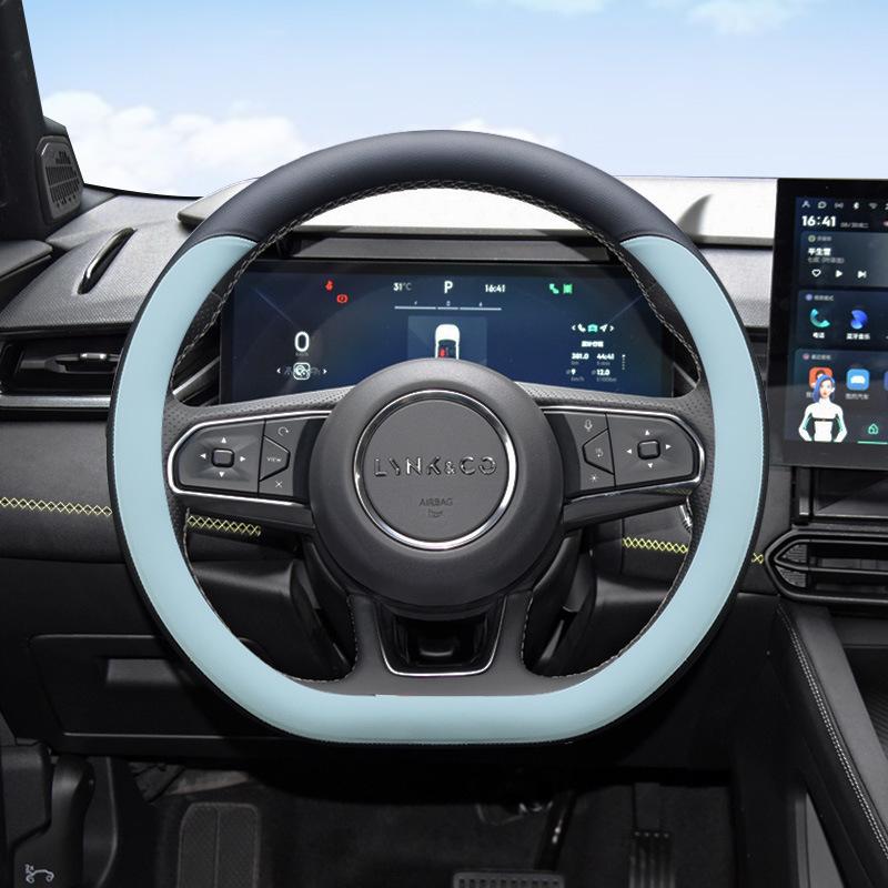 

Lynk&Co Universal Non-Slip Steering Wheel Cover, All-Season, Ultra-Thin & Lightweight for Models 01, 03, 05, 06, 09. 38cm