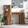 Desk with Shelf Reclaimed Wood Look 113 x 54 x 120 cm Engineered Wood