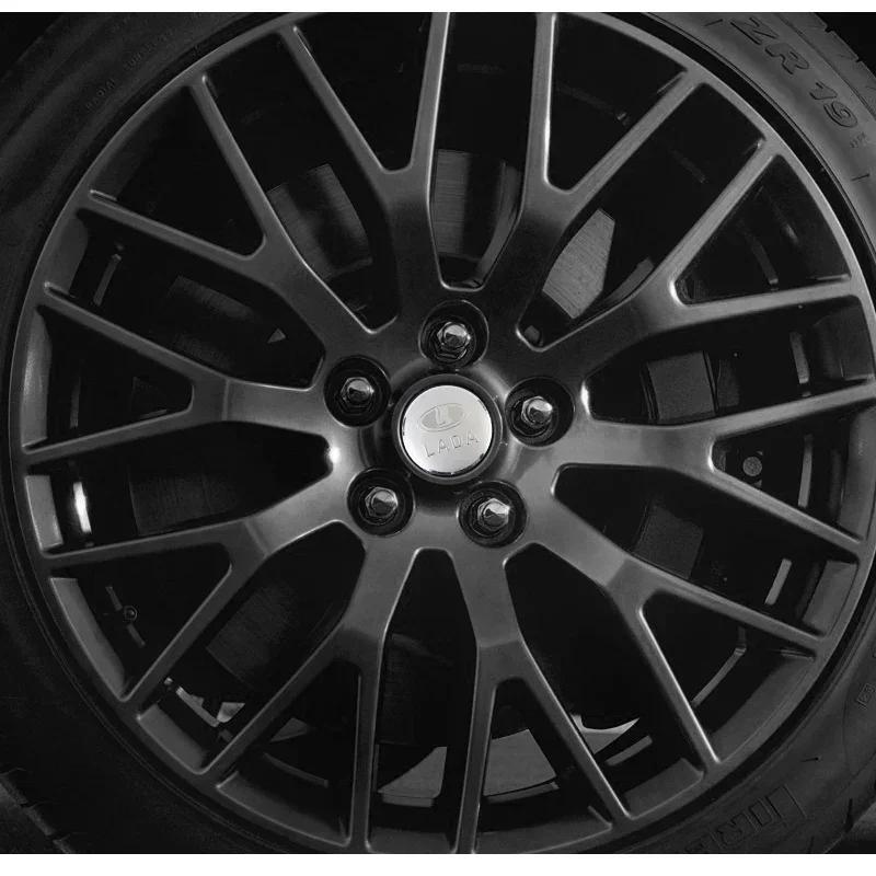 4pcs 56MM 60MM 65MM Lada Emblem Logo Car Stickers Accessories for Car Wheel Center Caps Badge Rim Wheels Hubcaps Cover Replace