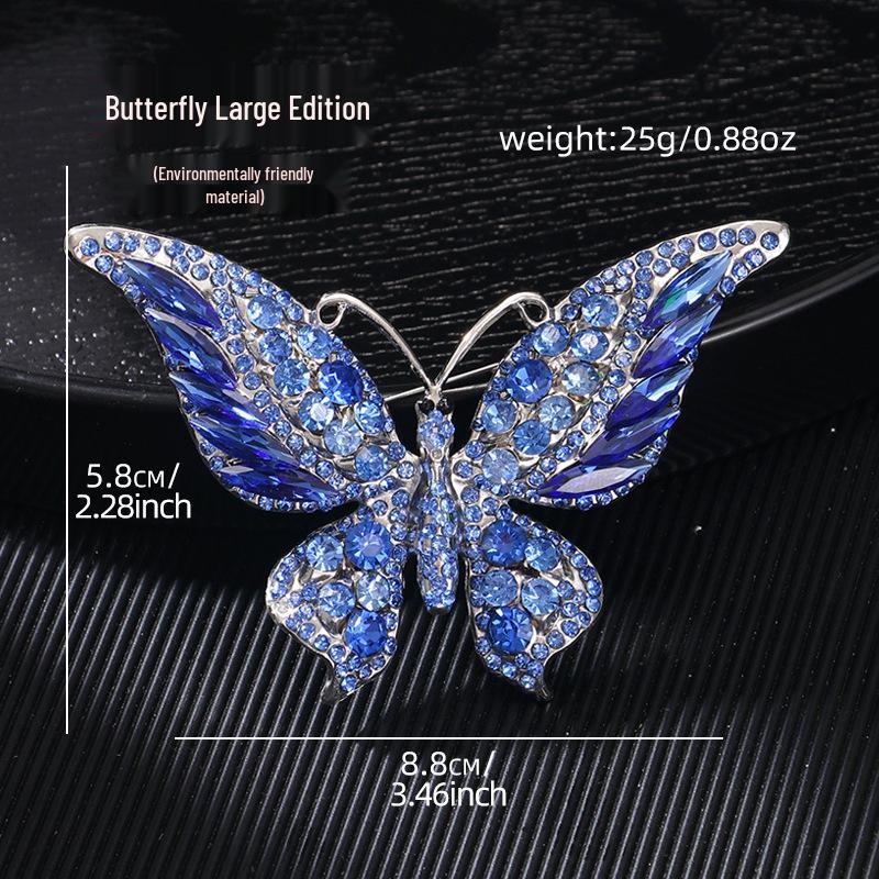 

Экологичная высококачественная винтажная брошь-бабочка из хрусталя - Элегантный модный аксессуар для женщин