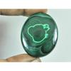 33X41X05MM Natural Green Malachite Oval Shape Cabochon Loose Gemstone 111Cts G-262