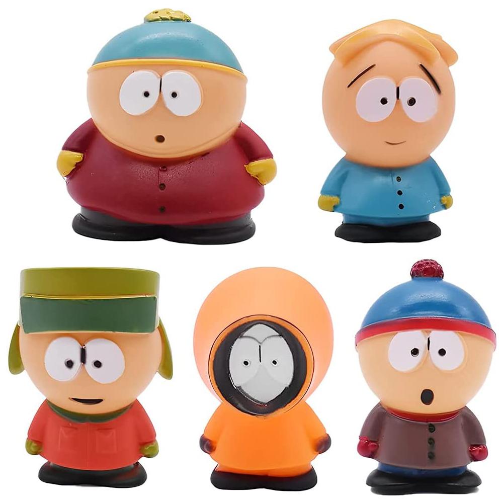 5 Pcs South Park Action Figures Cartoon Characters Cake Decoration For Party