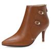 Sexy Women's Boots Ankle Fashionable Pointed and Slim Heeled European and American Style Short Boots 8.5CM Stiletto Women Shoes