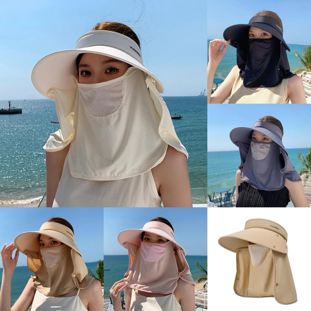 Summer Sun Protection Cap With Removable Shoulder Cover For Outdoor Activities