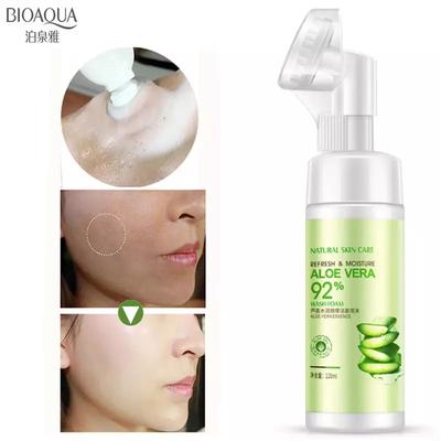 Aloe Vera %92 Köpük Yüz Temizleyici Gözenekleri Küçült Yağ Kontrolü Nemlendirici Akne Siyah Nokta Temizleme Nemlendirici Temizleme Cilt Bakımı