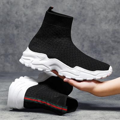 Modieuze Ademende Casual Schoenen voor Heren Hoge Heren Sneakers Comfortabele Slijtvaste Heren Schoenen met Dikke Zool 2024 Heren Hardloopschoen