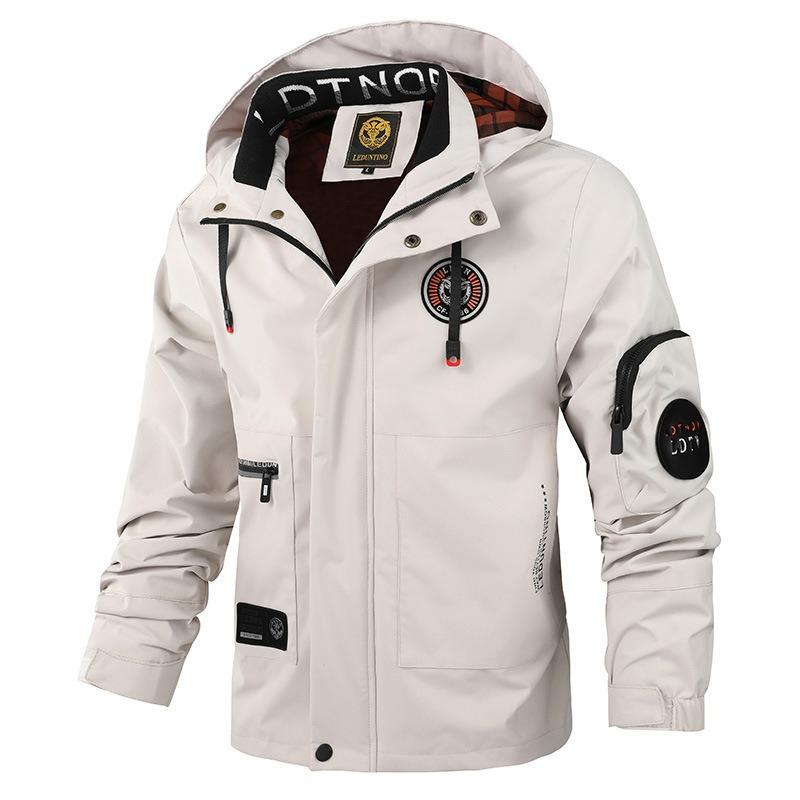 Spring and Autumn New Men's Casual Jacket Parker Coat Hooded Jacket Shirt Men's Jacket Top