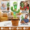 Funny Dancing Cactus Plush Toy Repeats What You Say with LED Lights and Music Interactive Stuffed Toy for Baby Toddlers