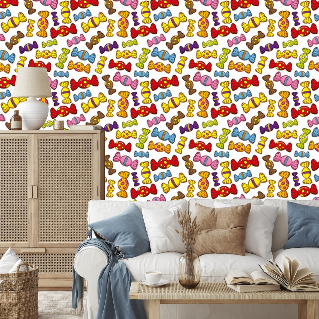 Colorful Candy Wallpaper for Living Room and Bedroom 50x1000