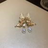 Black retro flower butterfly earrings temperament high-end stud earrings fashion niche versatile light luxury earrings