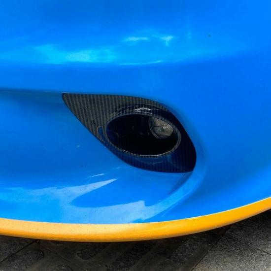 For Dodge Charger 15+ Carbon Fiber Front Bumper Fog Light Lamp Cover Trim Decor