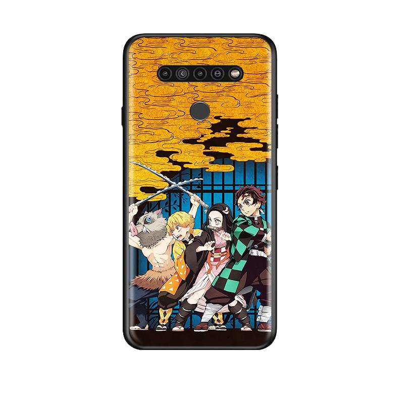 Demon Slayer Anime pro LG G8 G8S G8X V30 V35 V40 V50 V60 ThinQ Q60 K40 K50 K30 K41 K51 K61 K71 K92 Černý kryt na telefon