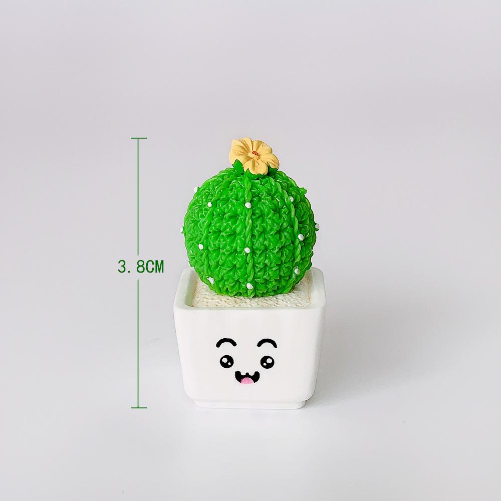 Valentine's Day Cactus Resin Bonsai Car Ornament