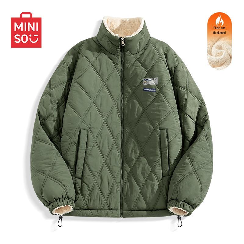 MINISO Men's Quilted Stand Collar Padded Jacket