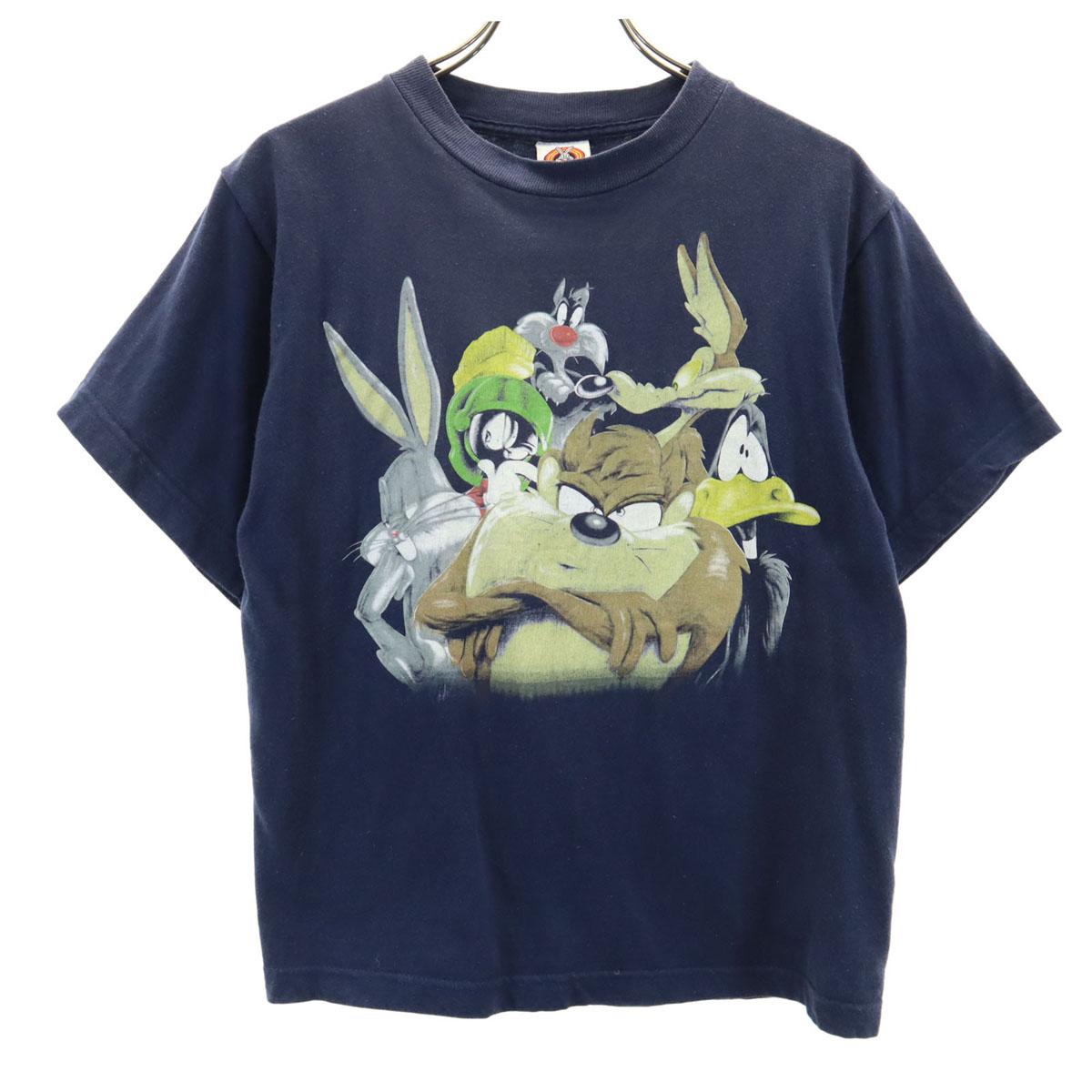 

LOONEY TUNES Print Short sleeve T-shirt L(14-16) Navy Kid s Used