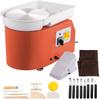 Pottery Wheel 11in 0-300 RPM Ceramic Wheel, 350W Adjustable Speed Forming Machine with Sculpting Tools and Apron, Detachable Basin Foot Pedal Control