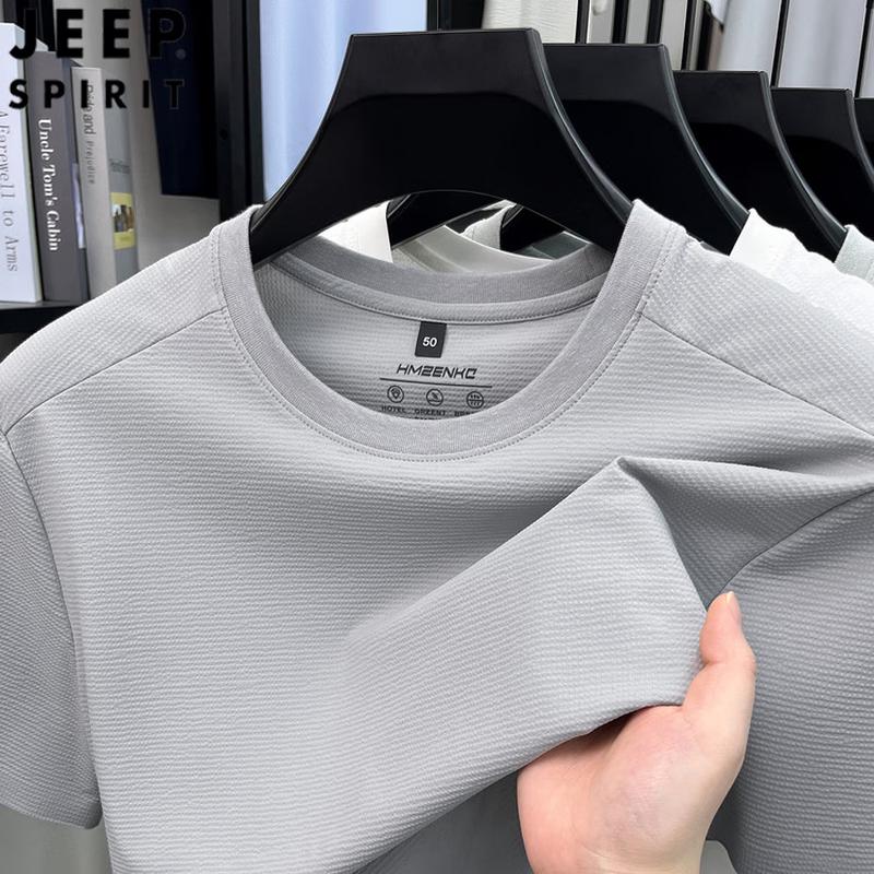 

JEEP SPIRIT Men s Quick-Dry Breathable Round-Neck T-Shirt 52