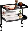 Andacar Mesa Desktop Desktop Armazenamento Grampo Sem Furo Cabo Escritório Armazenamento Mesa Item Pequeno Ideal para Mesa Organização Suporte, Prateleira de 2 Camadas, Suporte,