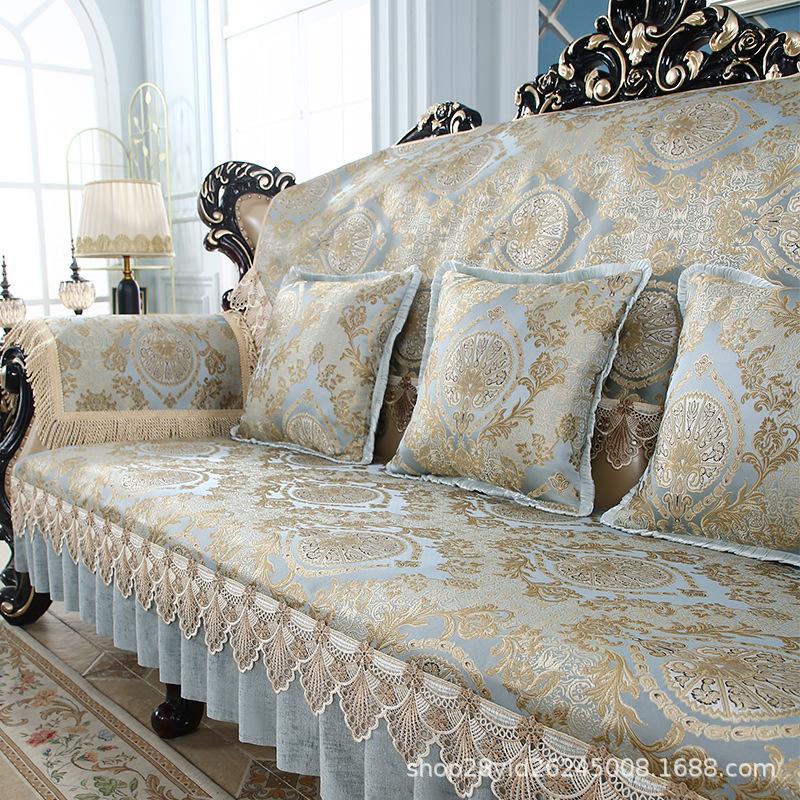 

Европейская подушка для дивана, Универсальная нескользящая подушка для сиденья на все сезоны, Роскошный чехол для спинки, Чехол для дивана 90*90cm