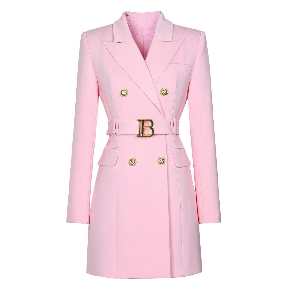 

Женское однотонное платье-футляр с поясом, приталенное, офисная одежда, подчеркивающее талию, деловое повседневное платье для работы, лестный, стройнящий рабочий наряд M розовый