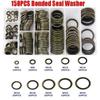 150pcs/set Seal Set Oil Pan Drain Gasket O-Ring Replaceable Washer  Replaceable  Parts