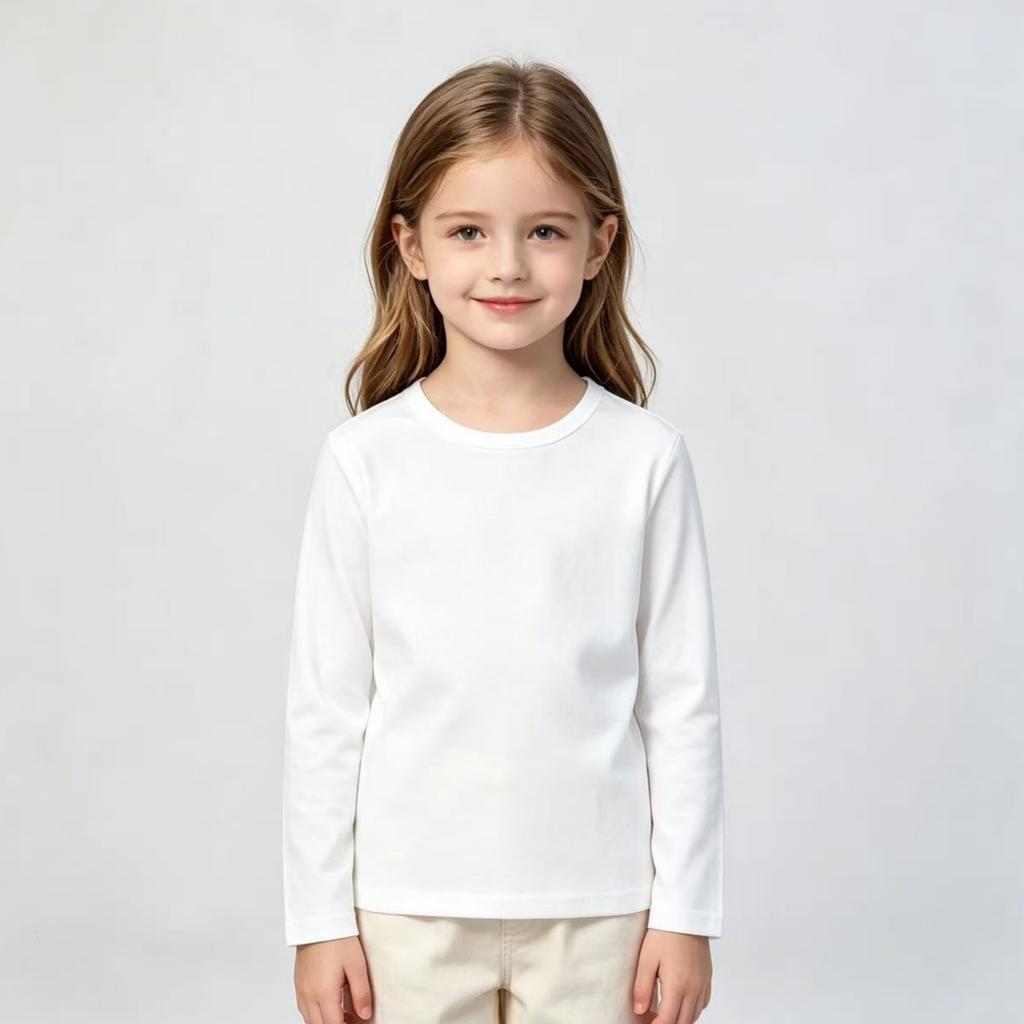 Kids' Color Long Sleeve T-Shirt Casual Basic Layering Top for Boys and Girls