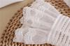 fake women' lace SHIRT BLACK COLLAR with elegant clasp