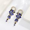 Minimalist Vintage Tassel Flower Drop Earrings Fashionable Elegant Dangle Earrings For Women Evening Party Jewelry